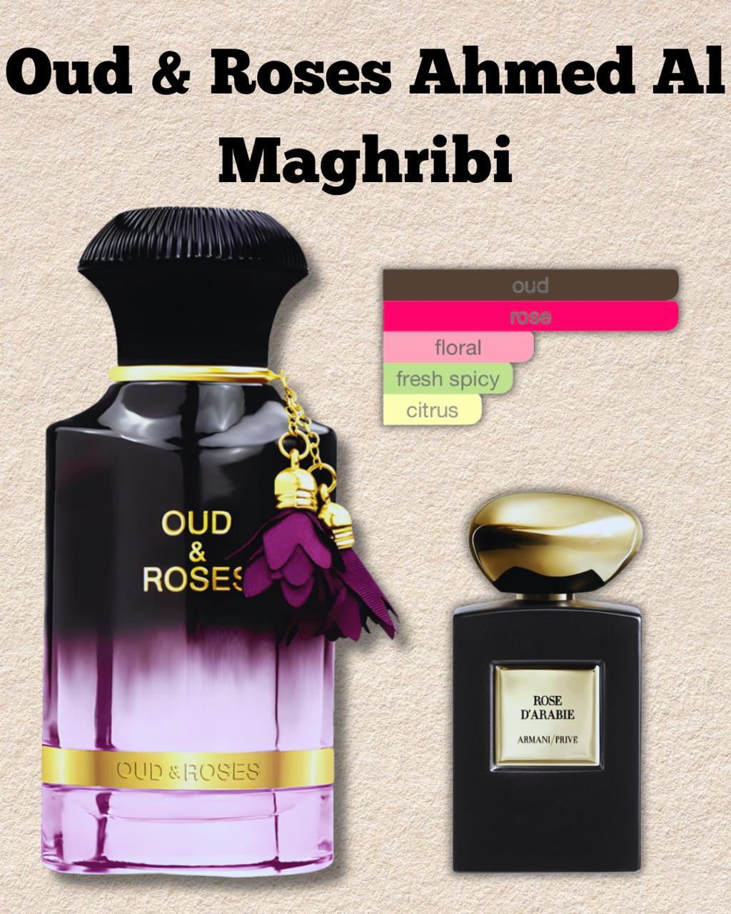 Oud And Roses Extract De Parfum Nga Ahmed Al Maghribi 60 Ml