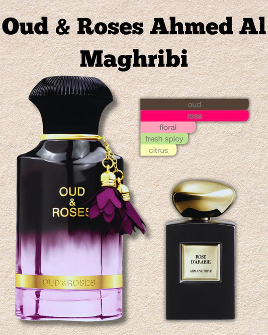 Oud And Roses Extract De Parfum Nga Ahmed Al Maghribi 60 Ml